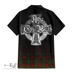 ScotsTee Shop Scottish Strange Clan Crest Tartan Alba Gu Brath Celtic Inspired Tartan Short Sleeve Shirt