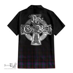 ScotsTee Shop Scottish Nairn Clan Crest Tartan Alba Gu Brath Celtic Inspired Tartan Short Sleeve Shirt