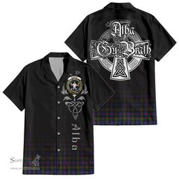 ScotsTee Shop Scottish Murray of Atholl Modern Clan Crest Tartan Alba Gu Brath Celtic Inspired Tartan Short Sleeve Shirt