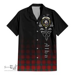ScotsTee Shop Scottish Wood Dress Clan Crest Tartan Alba Gu Brath Celtic Inspired Tartan Short Sleeve Shirt