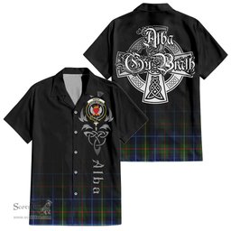 ScotsTee Shop Scottish Smith Modern Clan Crest Tartan Alba Gu Brath Celtic Inspired Tartan Short Sleeve Shirt