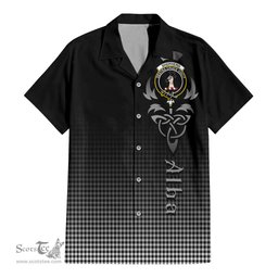 ScotsTee Shop Scottish Shepherd Clan Crest Tartan Alba Gu Brath Celtic Inspired Tartan Short Sleeve Shirt