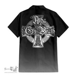 ScotsTee Shop Scottish Shepherd Clan Crest Tartan Alba Gu Brath Celtic Inspired Tartan Short Sleeve Shirt