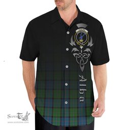ScotsTee Shop Scottish Stirling Clan Crest Tartan Alba Gu Brath Celtic Inspired Tartan Short Sleeve Shirt