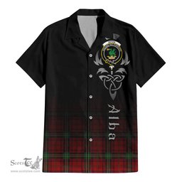 ScotsTee Shop Scottish Seton Clan Crest Tartan Alba Gu Brath Celtic Inspired Tartan Short Sleeve Shirt