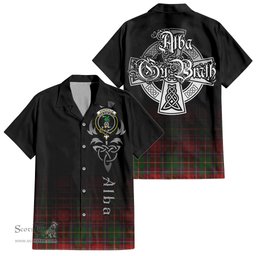 ScotsTee Shop Scottish Somerville Clan Crest Tartan Alba Gu Brath Celtic Inspired Tartan Short Sleeve Shirt
