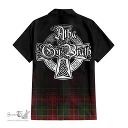 ScotsTee Shop Scottish Somerville Clan Crest Tartan Alba Gu Brath Celtic Inspired Tartan Short Sleeve Shirt