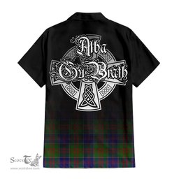 ScotsTee Shop Scottish Stewart of Appin Hunting Modern Clan Crest Tartan Alba Gu Brath Celtic Inspired Tartan Short Sleeve Shirt