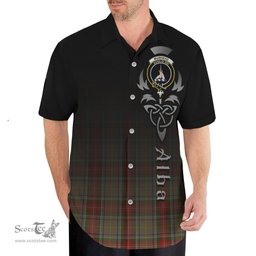 ScotsTee Shop Scottish Muirhead Old Clan Crest Tartan Alba Gu Brath Celtic Inspired Tartan Short Sleeve Shirt
