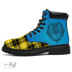 ScotsTee Shop Scottish Barclay Dress Modern Clan Tartan Celtic Thistle All Season Boots
