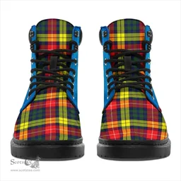 ScotsTee Shop Scottish Buchanan Modern Clan Tartan Celtic Thistle All Season Boots