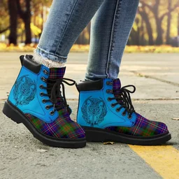 ScotsTee Shop Scottish Cameron Of Erracht Modern Clan Tartan Celtic Thistle All Season Boots