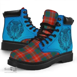 ScotsTee Shop Scottish Chisholm Ancient Clan Tartan Celtic Thistle All Season Boots