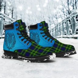ScotsTee Shop Scottish Campbell Of Breadalbane Modern Clan Tartan Celtic Thistle All Season Boots