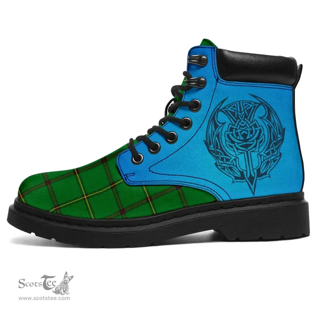 ScotsTee Shop Scottish Don (Tribe-Of-Mar) Clan Tartan Celtic Thistle All Season Boots