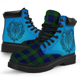 ScotsTee Shop Scottish Campbell Modern Clan Tartan Celtic Thistle All Season Boots