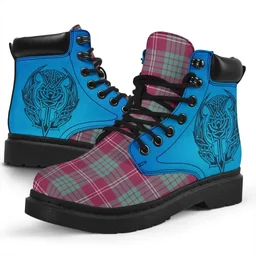ScotsTee Shop Scottish Crawford Ancient Clan Tartan Celtic Thistle All Season Boots