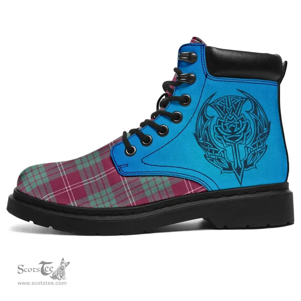 ScotsTee Shop Scottish Crawford Ancient Clan Tartan Celtic Thistle All Season Boots