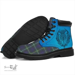 ScotsTee Shop Scottish Campbell Argyll Modern Clan Tartan Celtic Thistle All Season Boots