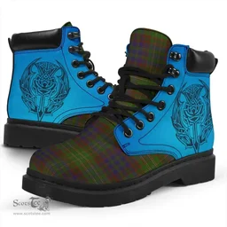 ScotsTee Shop Scottish Cunningham Hunting Modern Clan Tartan Celtic Thistle All Season Boots