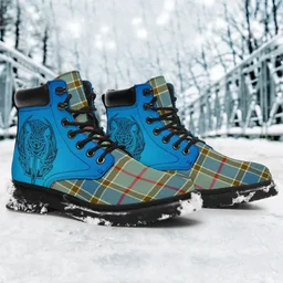 ScotsTee Shop Scottish Balfour Blue Clan Tartan Celtic Thistle All Season Boots