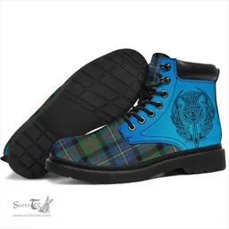 ScotsTee Shop Scottish Cameron Of Erracht Ancient Clan Tartan Celtic Thistle All Season Boots