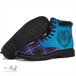 ScotsTee Shop Scottish Dunlop Modern Clan Tartan Celtic Thistle All Season Boots