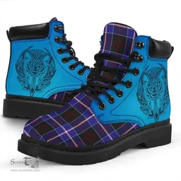 ScotsTee Shop Scottish Dunlop Modern Clan Tartan Celtic Thistle All Season Boots