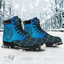 ScotsTee Shop Scottish Campbell Argyll Ancient Clan Tartan Celtic Thistle All Season Boots