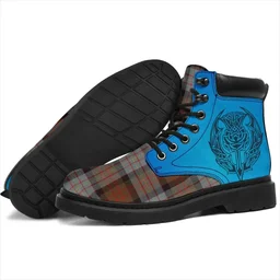 ScotsTee Shop Scottish Cameron Of Erracht Weathered Clan Tartan Celtic Thistle All Season Boots