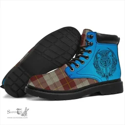 ScotsTee Shop Scottish Cunningham Burgundy Dancers Clan Tartan Celtic Thistle All Season Boots