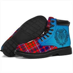 ScotsTee Shop Scottish Cameron Of Lochiel Modern Clan Tartan Celtic Thistle All Season Boots