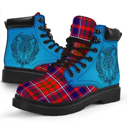 ScotsTee Shop Scottish Cameron Of Lochiel Modern Clan Tartan Celtic Thistle All Season Boots