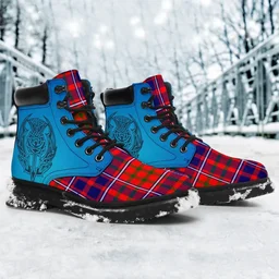 ScotsTee Shop Scottish Cameron Of Lochiel Modern Clan Tartan Celtic Thistle All Season Boots