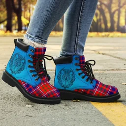 ScotsTee Shop Scottish Cameron Of Lochiel Modern Clan Tartan Celtic Thistle All Season Boots