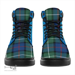 ScotsTee Shop Scottish Davidson Of Tulloch  Clan Tartan Celtic Thistle All Season Boots