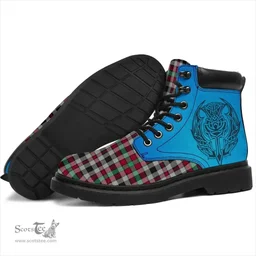ScotsTee Shop Scottish Borthwick Ancient Clan Tartan Celtic Thistle All Season Boots