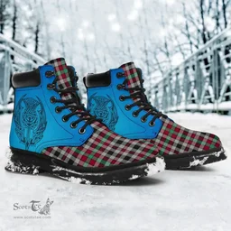 ScotsTee Shop Scottish Borthwick Ancient Clan Tartan Celtic Thistle All Season Boots