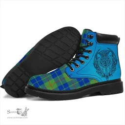 ScotsTee Shop Scottish Barclay Hunting Ancient Clan Tartan Celtic Thistle All Season Boots