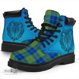 ScotsTee Shop Scottish Barclay Hunting Ancient Clan Tartan Celtic Thistle All Season Boots