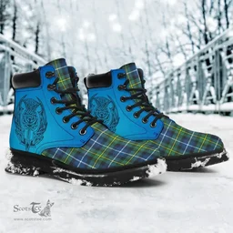 ScotsTee Shop Scottish Macneill Of Barra Ancient Clan Tartan Celtic Thistle All Season Boots