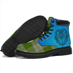 ScotsTee Shop Scottish Cunningham Dress Green Dancers Clan Tartan Celtic Thistle All Season Boots