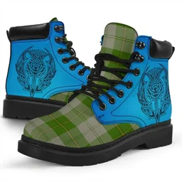 ScotsTee Shop Scottish Cunningham Dress Green Dancers Clan Tartan Celtic Thistle All Season Boots