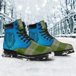 ScotsTee Shop Scottish Cunningham Dress Green Dancers Clan Tartan Celtic Thistle All Season Boots
