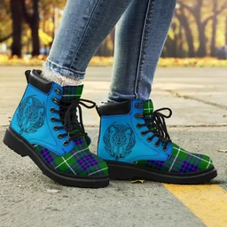 ScotsTee Shop Scottish Macintyre Hunting Modern Clan Tartan Celtic Thistle All Season Boots