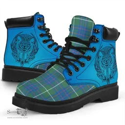 ScotsTee Shop Scottish Macintyre Hunting Ancient Clan Tartan Celtic Thistle All Season Boots