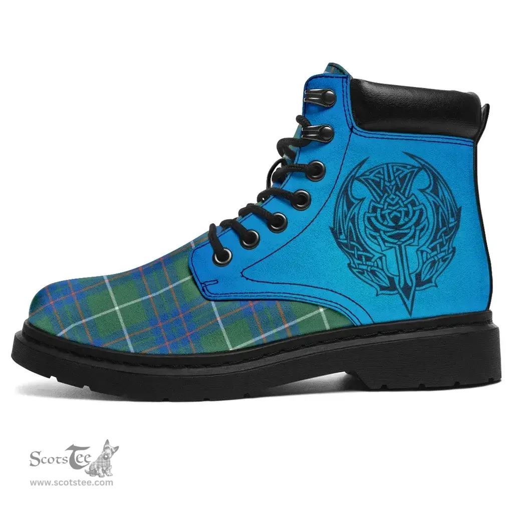 ScotsTee Shop Scottish Macintyre Hunting Ancient Clan Tartan Celtic Thistle All Season Boots