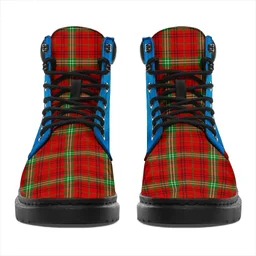 ScotsTee Shop Scottish Morrison Red Modern Clan Tartan Celtic Thistle All Season Boots