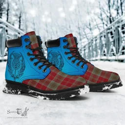 ScotsTee Shop Scottish Lindsay Weathered Clan Tartan Celtic Thistle All Season Boots