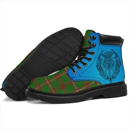 ScotsTee Shop Scottish Mackinnon Hunting Modern Clan Tartan Celtic Thistle All Season Boots